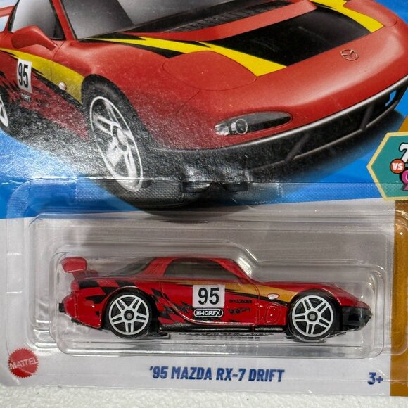 Hot Wheels 2025 ’95 Mazda RX-7 Drift • 70s vs 90s • Mainline 163/250 NOC - Picture 3 of 6